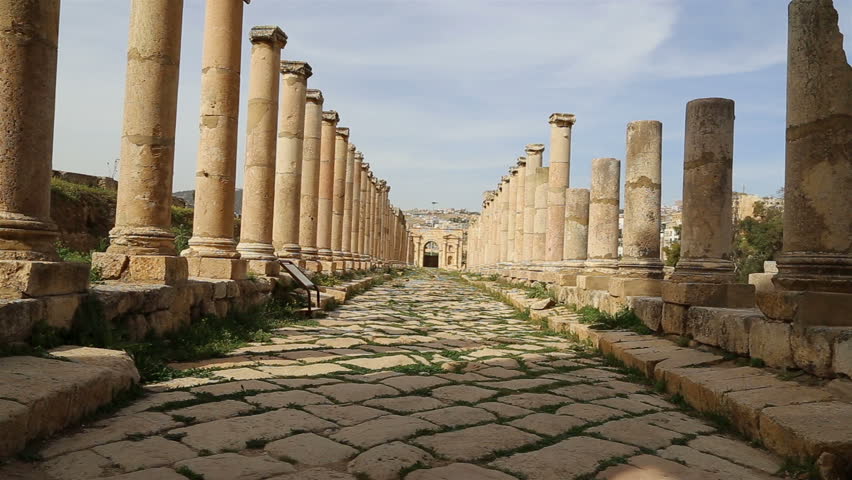  Roman  Ruins in the Jordanian Stock Footage Video 100 