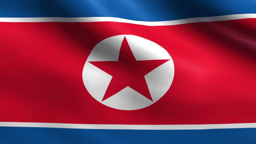 Flag of North Korea Background Video de stock (totalmente ...