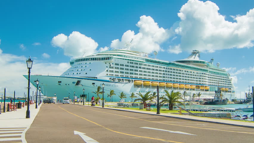 THE ROYAL NAVAL DOCKYARD, BERMUDA - JULY.27: Tourists Begin To Board