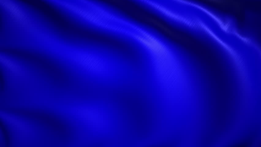 Blank blue flag with fabric structure; looping - Royalty Free Video