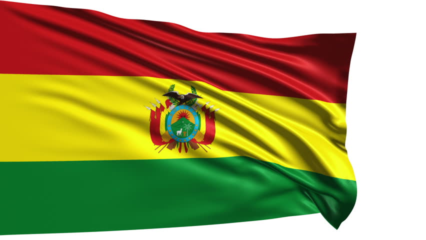 Flag Of Bolivia Beautiful 3d Animation Of Bolivia Flag In Loop Mode ...