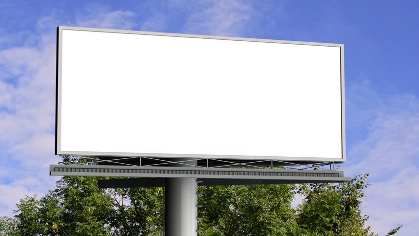 Billboard In The City Street, Blank Screen Hd Time Lapse Stock Footage ...