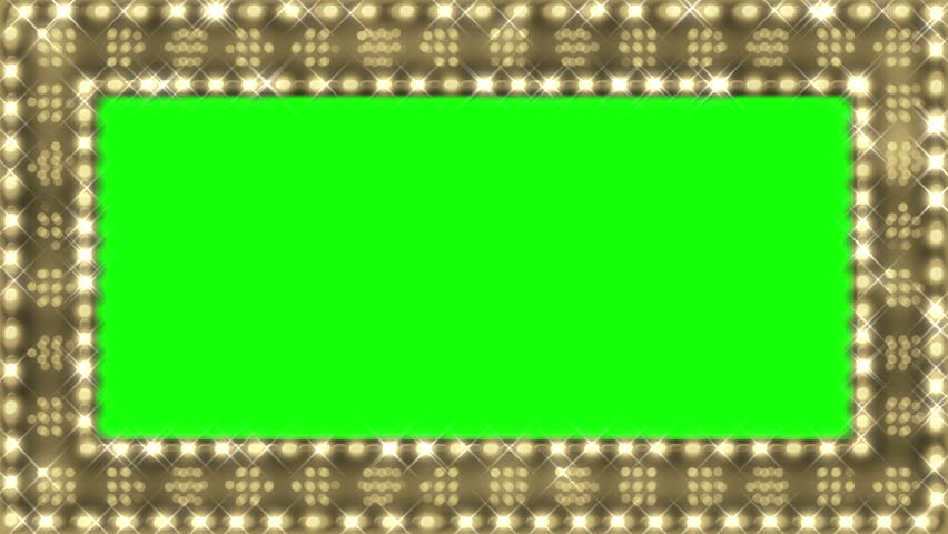 Golden Casino Frame Lights Banner Stock Footage Video 100
