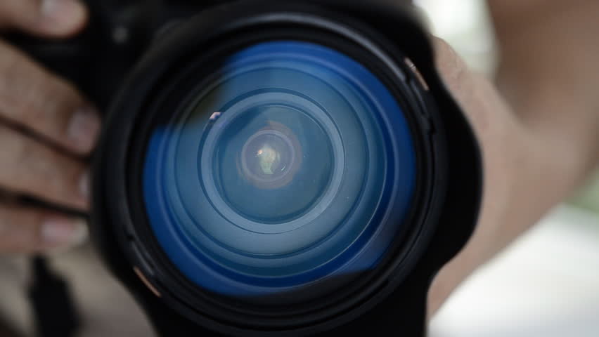 Stock video of lens operation. camera shutter aperture transition ...
