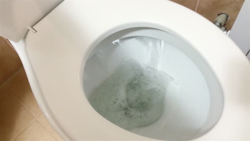 Pee Splatter Flush. Funny Point Of View (POV) Shot Of A Man, Having ...