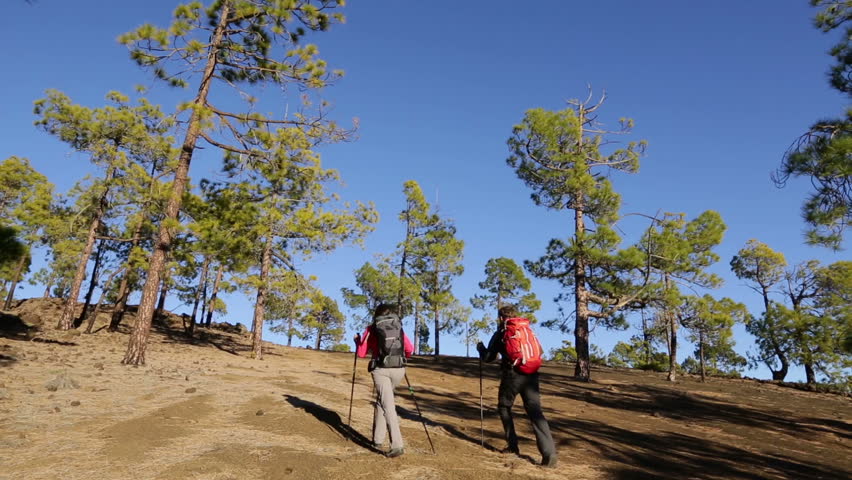 Hiking People Trekking On Hike Stock Footage Video (100% Royalty-free