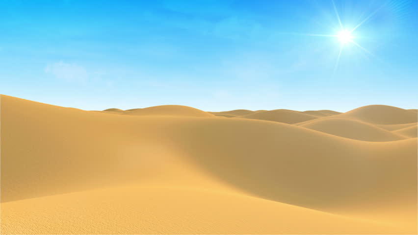 3D Animated Desert With Dunes And Sand Stock Footage Video 5500523
