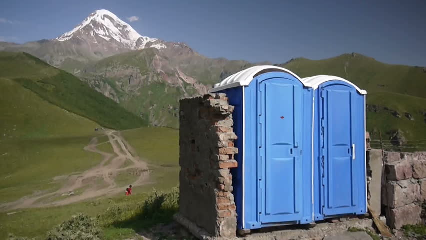 Toilets with Snowy Mountain in Stock Footage Video (100% Royalty-free ...
