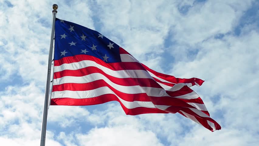 USA Flag, HQ Animated On An Epic Background. Ready To Use Animation Of ...