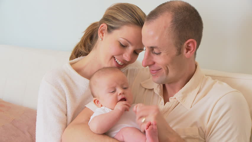 Portrait Of Mother, Father And Baby Stock Footage Video 824296 ...