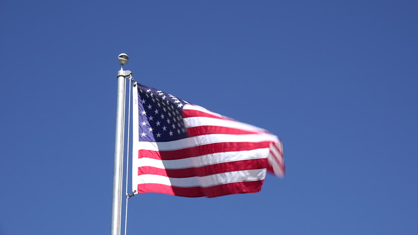 A Torn And Tattered American Flag Waves In The Wind Stock Footage Video ...