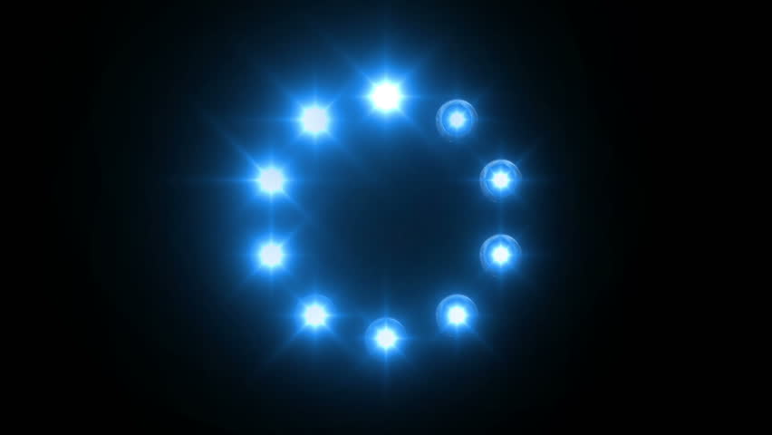 Light Loading Bar - 30fps - Radial, Orange Lights Shining On Black ...