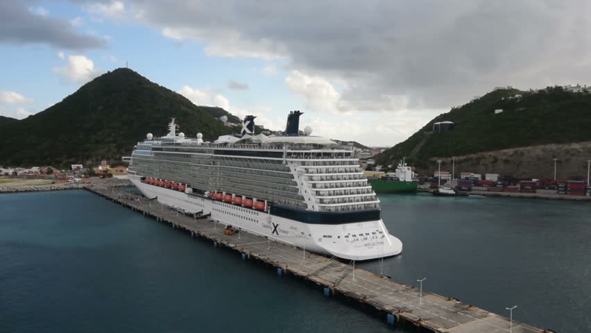 PHILIPSBURG - DECEMBER 24: Celebrity Reflection Cruise Ship Arrives In