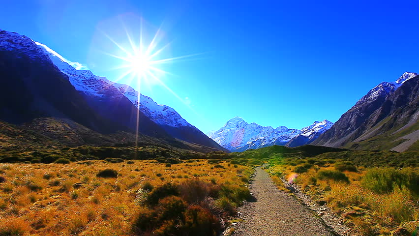  Hd  Beautiful  Scenery of Aoraki Stock Footage Video 100 