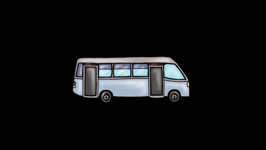 Hand Drawn Animated Bus Loop Stock Footage Video (100% Royalty-free ...
