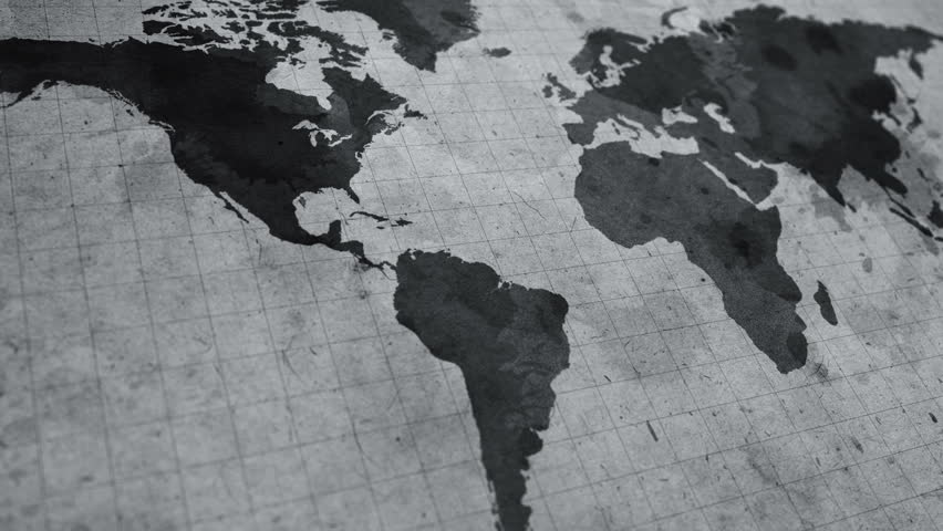 Vintage Map Of The World Stock Footage Video 100 Royalty Free