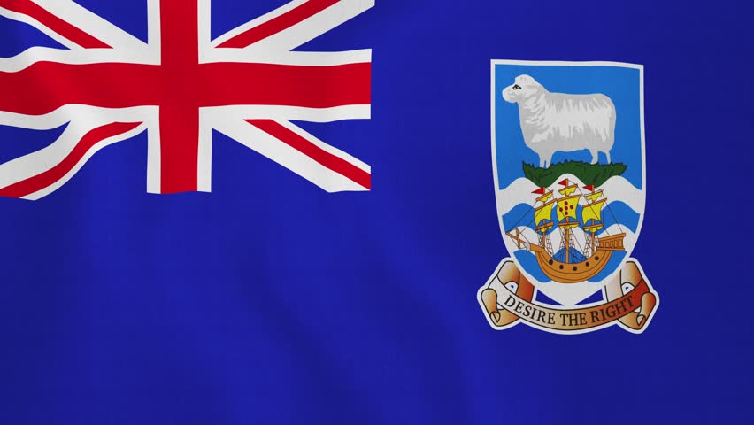 [loopable] Flag Of Falkland Islands. Stock Footage Video (100% Royalty 