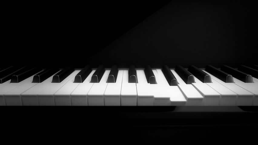 Front View Closeup of Piano Stock Footage Video (100% Royalty-free