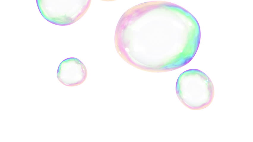 Looped Animation Of Soap Bubbles. HD 1080. Alpha Mask. Stock Footage ...