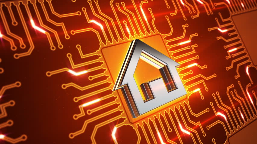 Animation Of Printed Circuit Board With Metallic Icon Cloud Computing