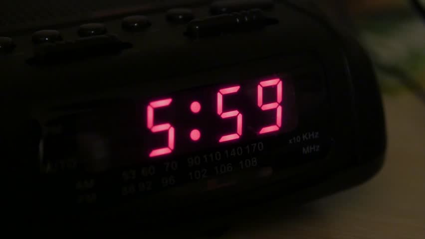 Alarm Clock Going Off At 6 AM Stock Footage Video 2631077