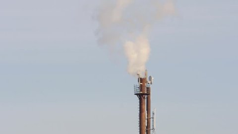 Hd Chimney Of A Petrochemical Stock Footage Video 100 Royalty