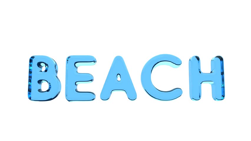 Word Beach Isolated On The Stock Footage Video 100 Royalty Free 9735458 Shutterstock