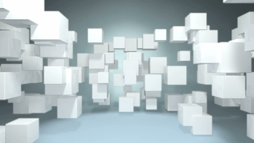 Abstract Geometric Shapes From Cubes In Rotation Stock Footage Video ...